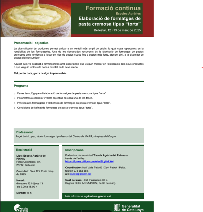 Formatge de pasta cremosa