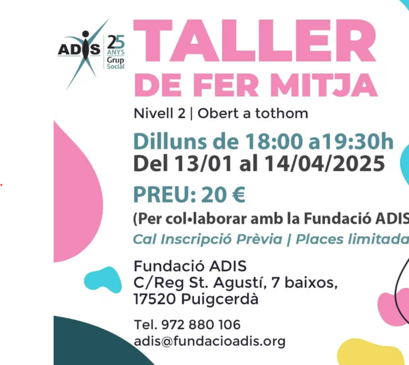 Taller fer mitja Fundació ADIS