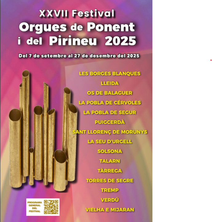 Orgues de PONENT 2025