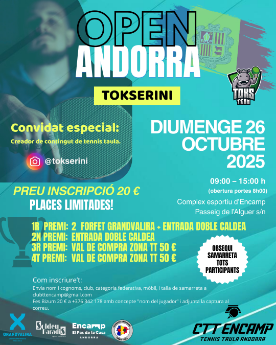 Opne Andorra tenis taula Encamp