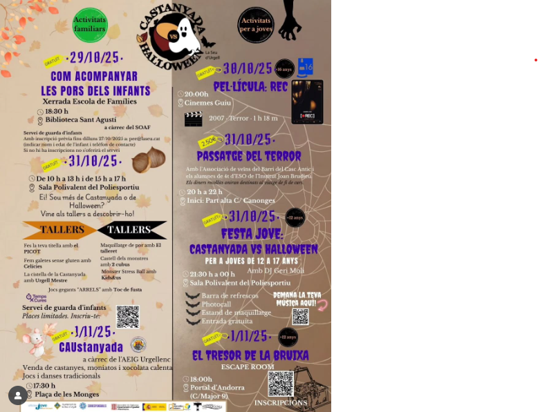 Activitats per a joves Alt Urgell - Halloween