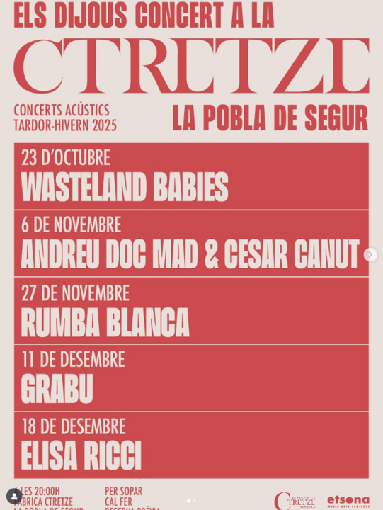 Concerts tardor hivern Ctretze - Jussà