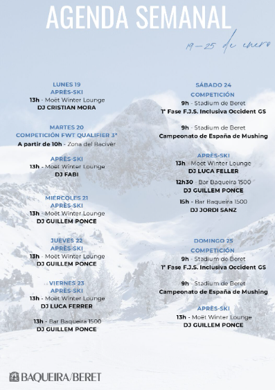 Agenda Baqueira Beret