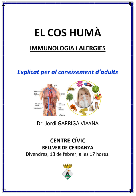 El cos hum&agrave; Immnologia Bellver