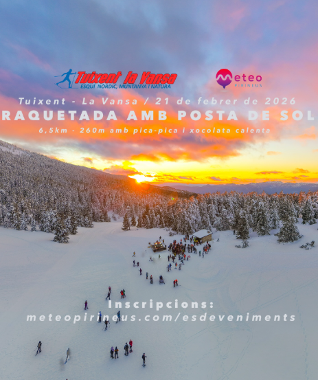 Raquetada amb posta de sol Tuixent