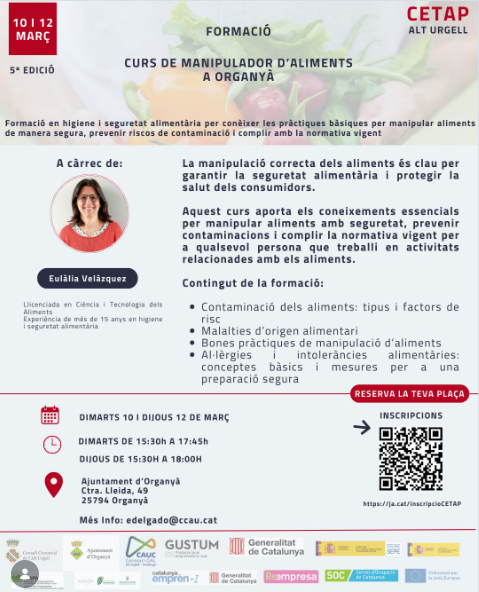CETAP Curs manipulador d'aliments
