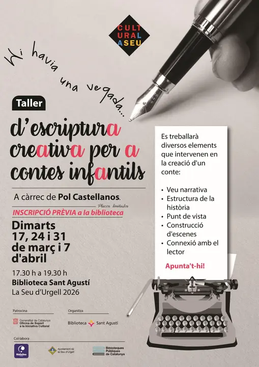 Taller Escriptura  creativa Biblio
