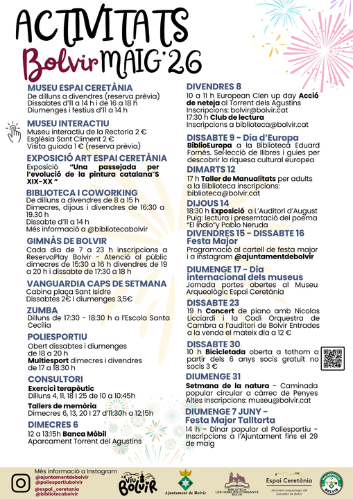 agenda maig bolvir