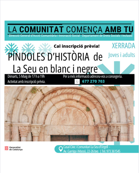 P&iacute;ndoles d'hist&ograve;ria en blanc i negre de la Seu