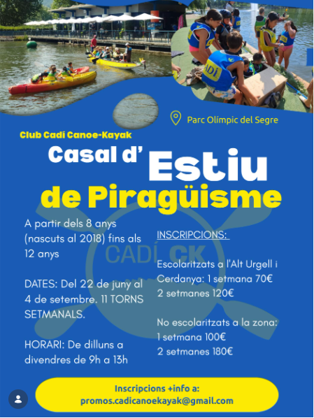 Casal d'Estiu CAdi Pirag&uuml;isme