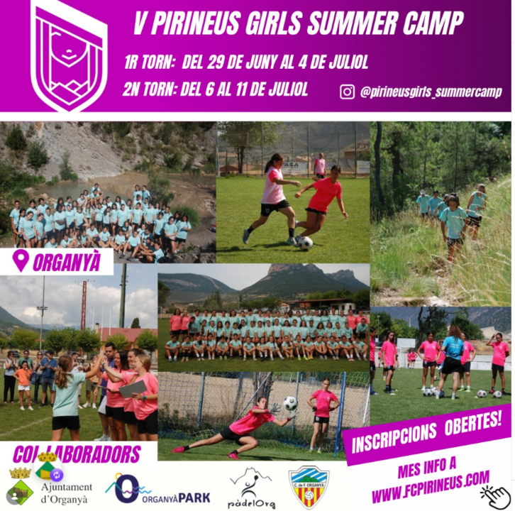 V Pirineu Girls Summer Camp Organy&agrave;