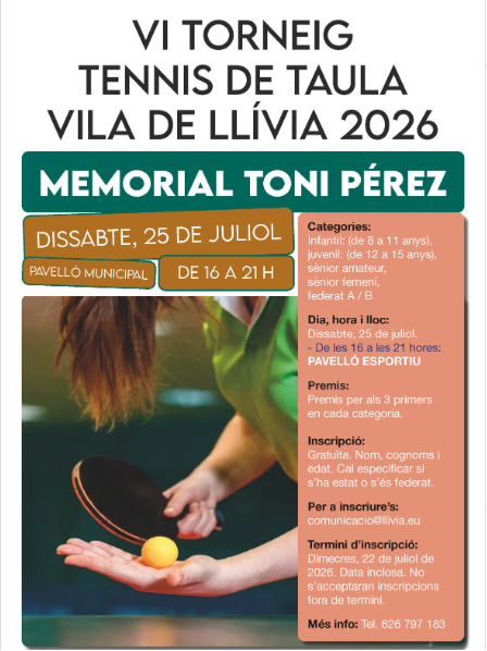VI Torneig tenis taula Llivia