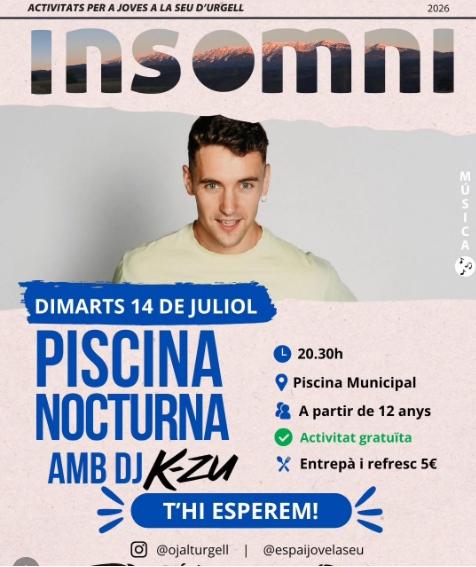 Piscina nocturna amb DJ