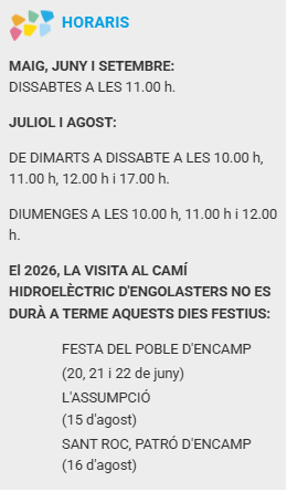 Horaris FEDA